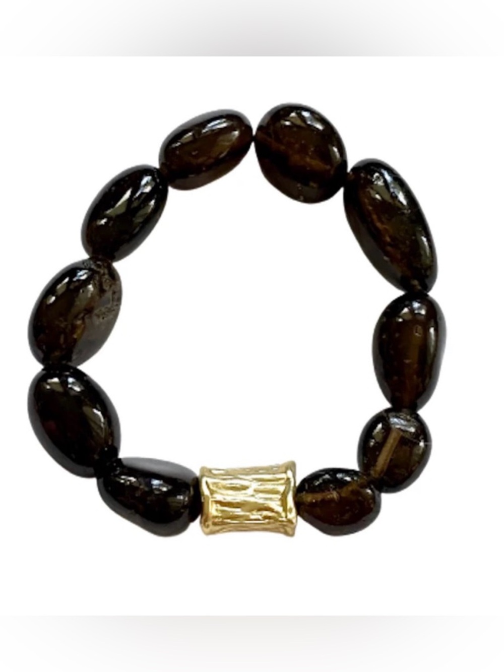 Heather Ford Smoky Quartz Stretch Bracelet NWT